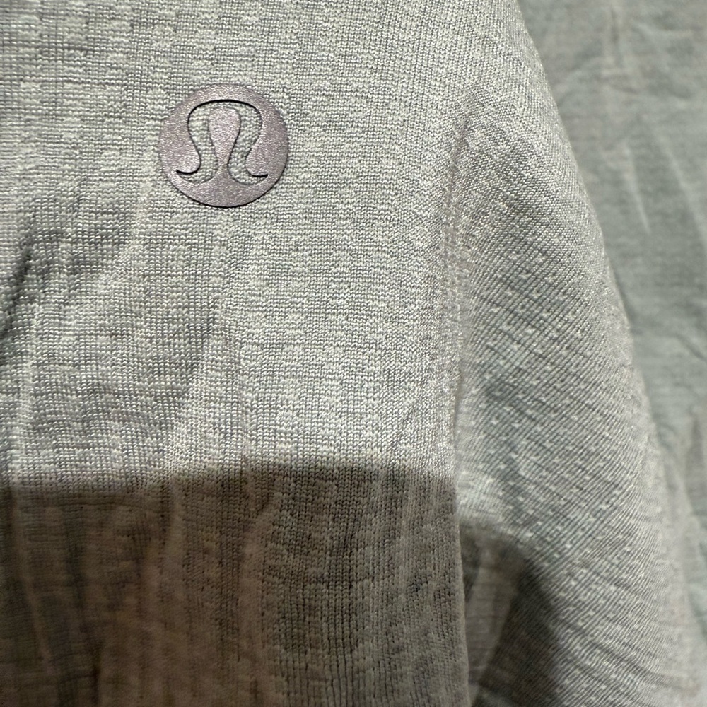 Lululemon Athletica Light Gray Quarter-Zip Pullover large - Picture 5 of 8